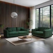 τριθεσιος διθεσιος καναπες πρασινος με ριγες REXON epiplo_livin θεσσαλονικη 3