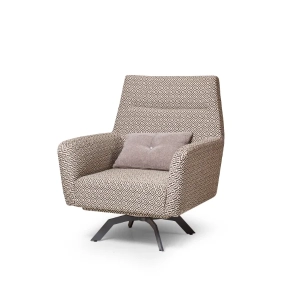 Tempo_πολυθρονα με ύφασμα και μέταλο ξύλινη epiplo-livin.gr